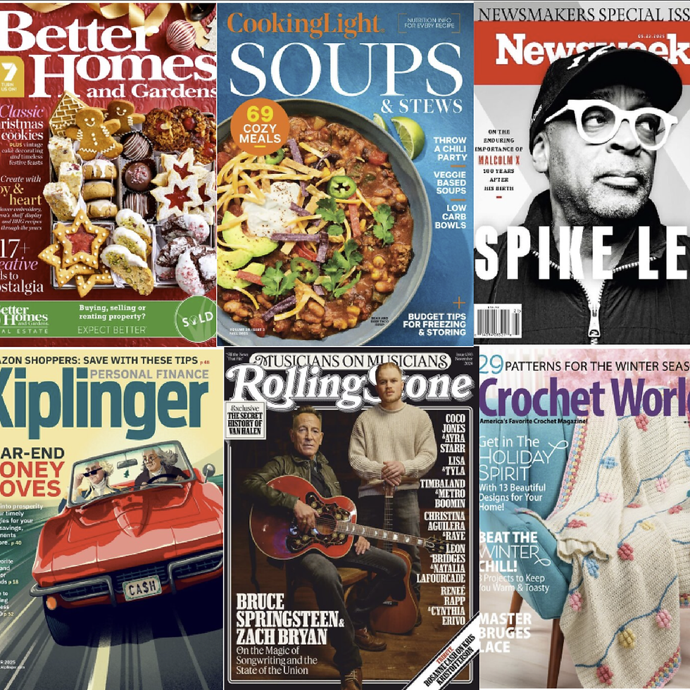 Collage of Magazines available on OverDrive