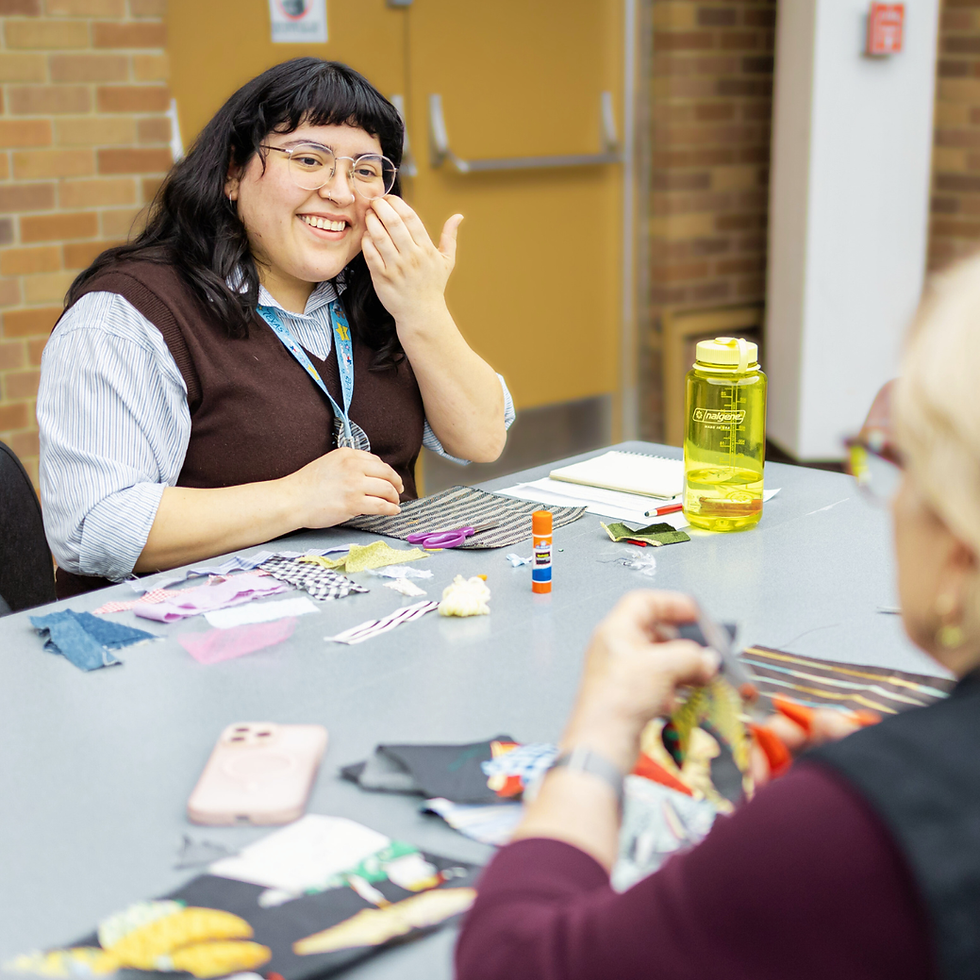 Woman doing a craft project